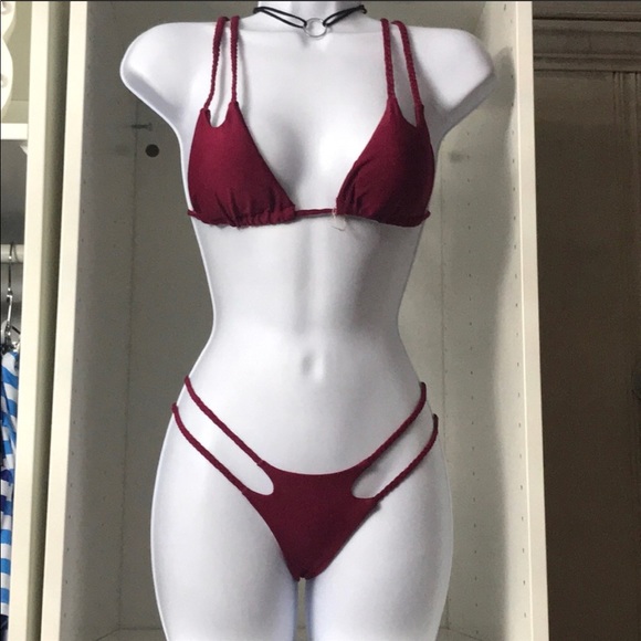Bikini Burgundy Strappy - Picture 2 of 2